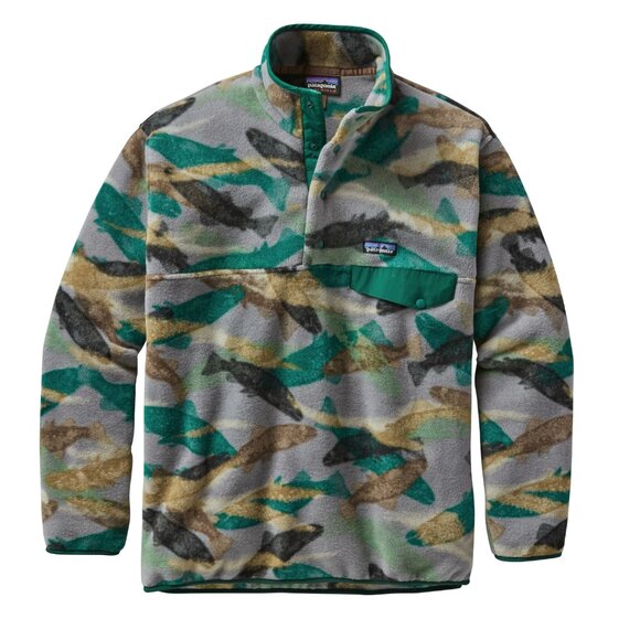 Patagonia Men's Synchilla Snap-T Pullover Trout Tails - Style 25450 - Sz Medium - Picture 6 of 6